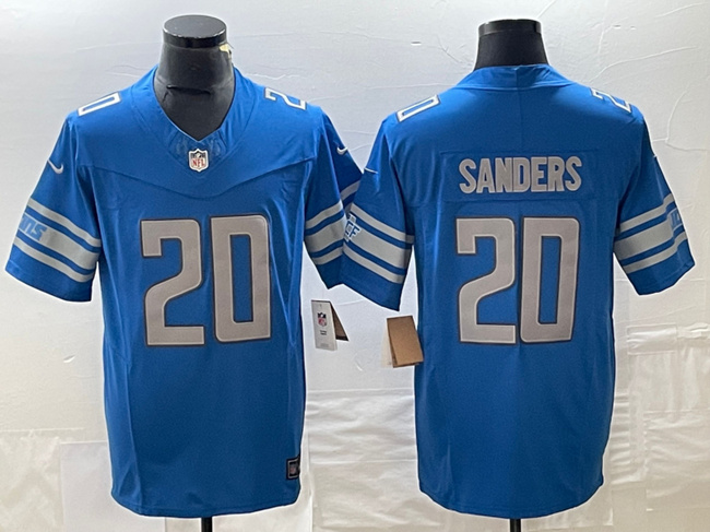 Men's Detroit Lions #20 Barry Sanders Blue 2023 F.U.S.E. Vapor Untouchable Limited Stitched Jersey